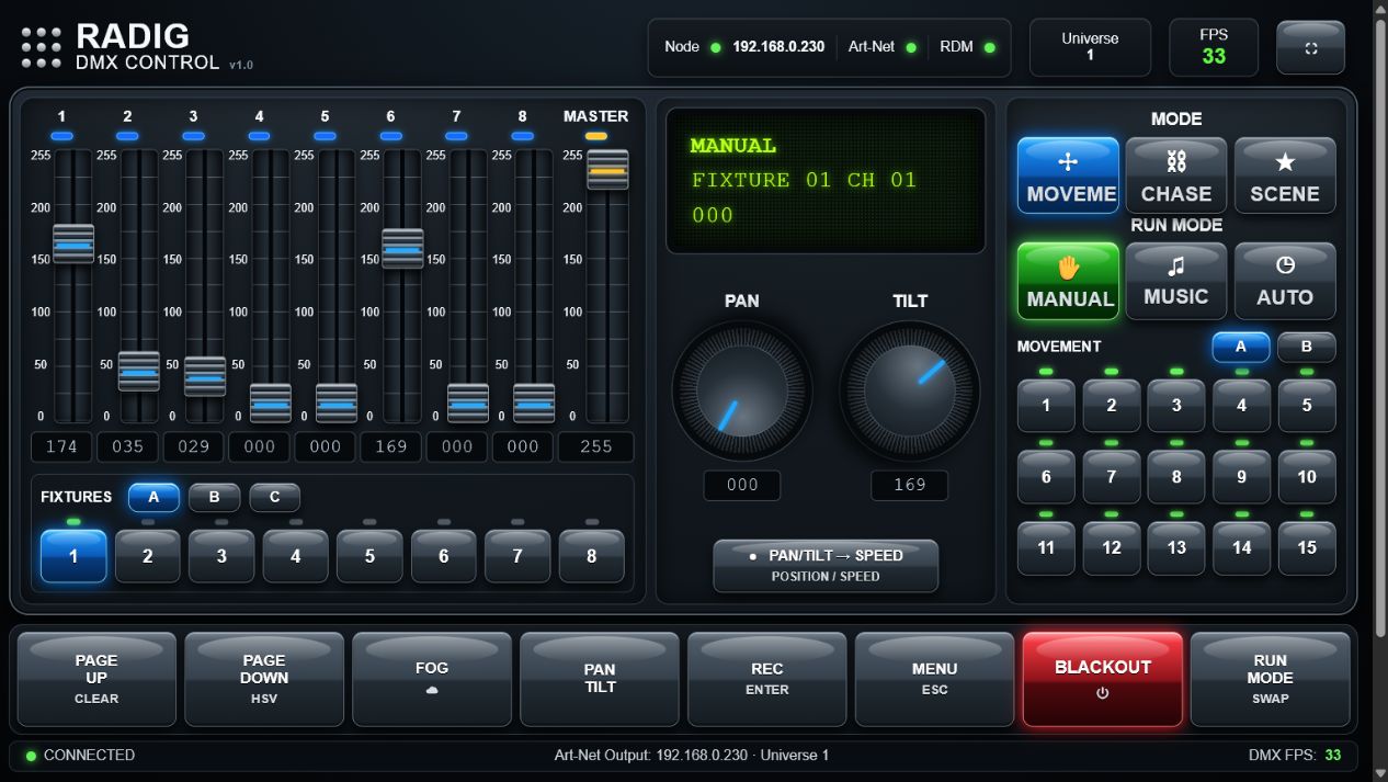 Radig DMX Control
